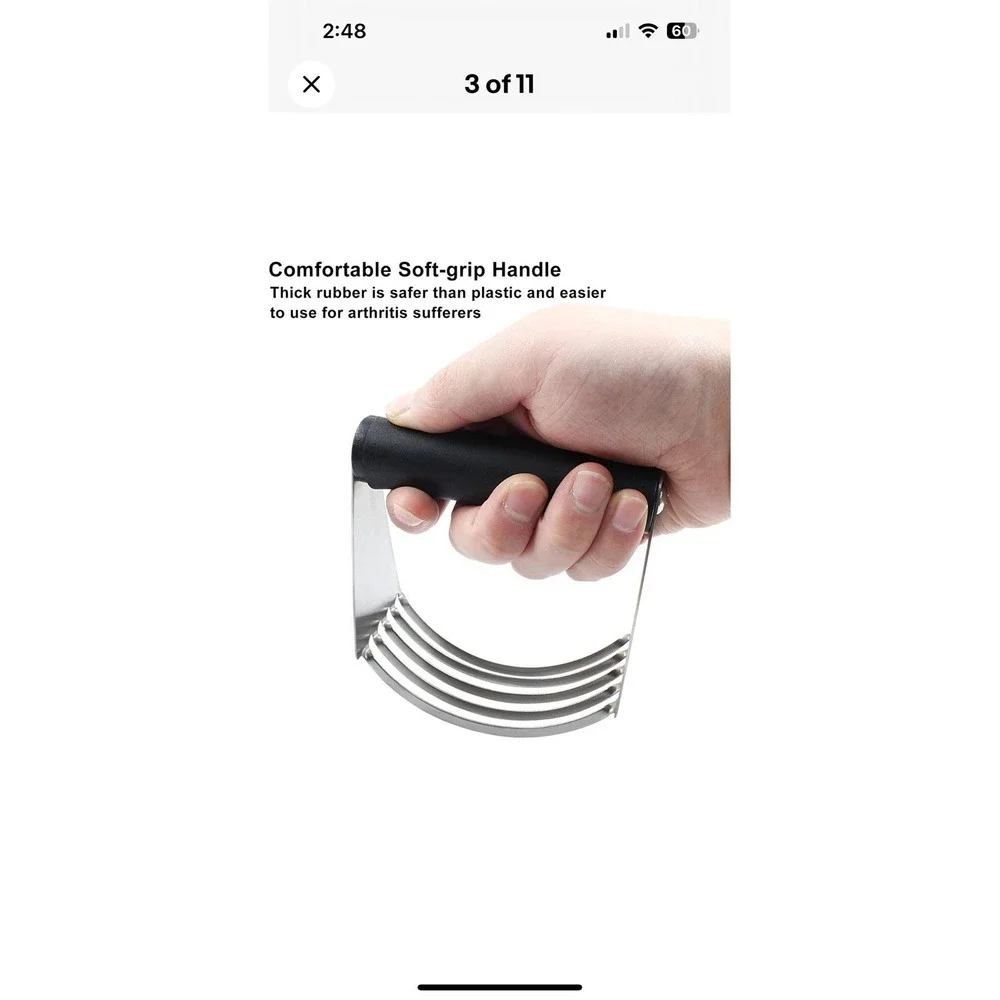 5 Blade Stainless Steel Pastry Cutter Dough‎ Blender for Mixing